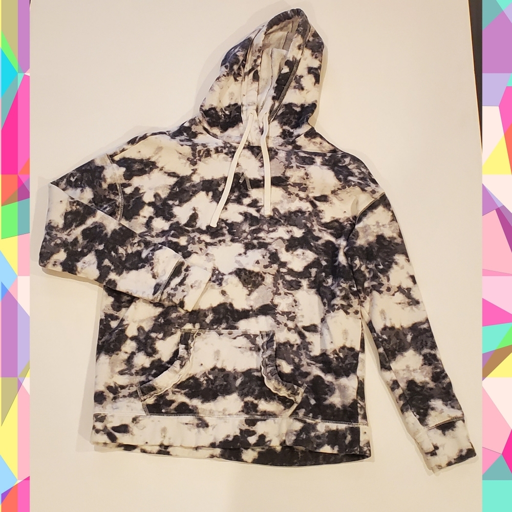 Hollister Black Splotch White Hoodie Size XS